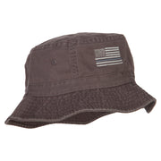 Thin Grey Line USA Flag Embroidered Bucket Hat