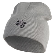 Cybernetic Eye Symbol Embroidered 8 inch Acrylic Short Blank Beanie