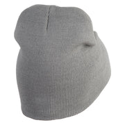 Cybernetic Eye Symbol Embroidered 8 inch Acrylic Short Blank Beanie