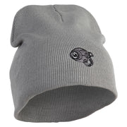 Cybernetic Eye Symbol Embroidered 8 inch Acrylic Short Blank Beanie