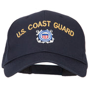 US Coast Guard Logo Embroidered Solid Cotton Pro Style Cap