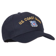 US Coast Guard Logo Embroidered Solid Cotton Pro Style Cap