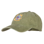 US Coast Guard Veteran Anchors Embroidered Washed Cotton Cap