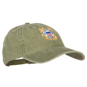 US Coast Guard Veteran Anchors Embroidered Washed Cotton Cap