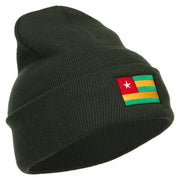 Togo Flag Embroidered Long Beanie