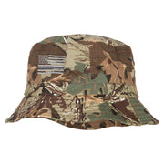 Thin Grey Line USA Flag Embroidered Bucket Hat