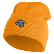 Cybernetic Eye Symbol Embroidered 8 inch Acrylic Short Blank Beanie