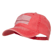 Thin Grey Line Silver Flag Embroidered Washed Cap