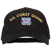 US Coast Guard Logo Embroidered Solid Cotton Pro Style Cap