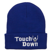 Football Touch Down Embroidered Long Beanie