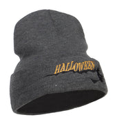 Halloween Witch Embroidered Long Beanie