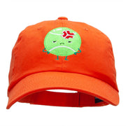 Injured Tennis Ball Embroidered Unstructured Cotton Twill Cap