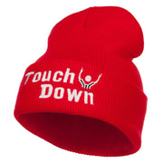 Football Touch Down Embroidered Long Beanie