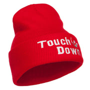 Football Touch Down Embroidered Long Beanie