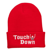 Football Touch Down Embroidered Long Beanie