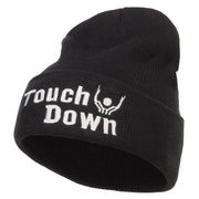 Football Touch Down Embroidered Long Beanie