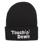 Football Touch Down Embroidered Long Beanie