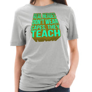 Teachers Are Heroes Phrase Graphic Design Short Sleeve Jersey T-Shirt