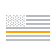 Thin Line Grey USA Flag Heat Transfers Sticker