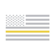 Thin Line Grey USA Flag Heat Transfers Sticker