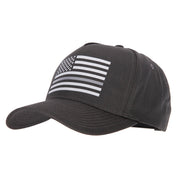 Thin Grey Line USA Silver Flag Heat Transfer 5 Panel Pro Style Twill Brushed Cap