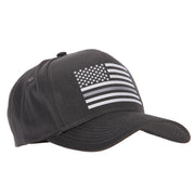 Thin Grey Line USA Silver Flag Heat Transfer 5 Panel Pro Style Twill Brushed Cap