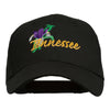 USA State Tennessee Flowers Iris Embroidered Organic Cotton Cap