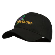 USA State Tennessee Flowers Iris Embroidered Organic Cotton Cap