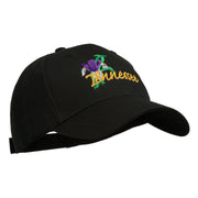 USA State Tennessee Flowers Iris Embroidered Organic Cotton Cap