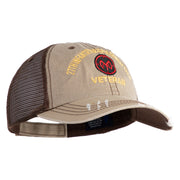 U.S. Army 27th Infantry Brigade Combat Team Embroidered Low Profile Special Cotton Mesh Cap - Khaki-Brown OSFM