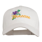 USA State Tennessee Flowers Iris Embroidered Organic Cotton Cap