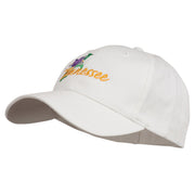 USA State Tennessee Flowers Iris Embroidered Organic Cotton Cap