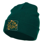 Tis the Season Embroidered Long Beanie