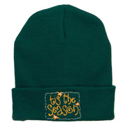 Tis the Season Embroidered Long Beanie