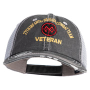 U.S. Army 27th Infantry Brigade Combat Team Embroidered Low Profile Special Cotton Mesh Cap - Black OSFM
