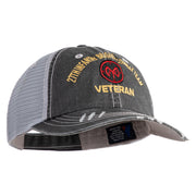 U.S. Army 27th Infantry Brigade Combat Team Embroidered Low Profile Special Cotton Mesh Cap - Black OSFM