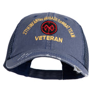 U.S. Army 27th Infantry Brigade Combat Team Embroidered Low Profile Special Cotton Mesh Cap - Navy OSFM