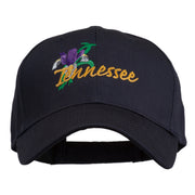 USA State Tennessee Flowers Iris Embroidered Organic Cotton Cap