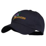 USA State Tennessee Flowers Iris Embroidered Organic Cotton Cap