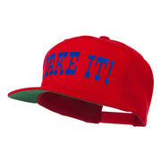 Take It Embroidered Flat Bill Cap