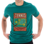 Rusty Tennis Racquet Cotton Short Sleeve Graphic Shirt