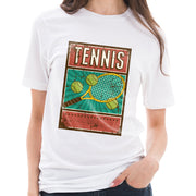 Rusty Tennis Racquet Cotton Short Sleeve Graphic Shirt