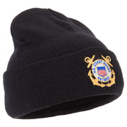 US Coast Guard Retired Anchors Embroidered Long Beanie