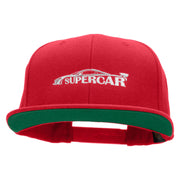 Supercar Embroidered Wool Blend Prostyle Snapback - Red OSFM