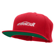 Supercar Embroidered Wool Blend Prostyle Snapback - Red OSFM