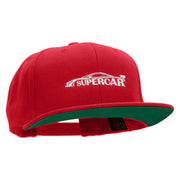 Supercar Embroidered Wool Blend Prostyle Snapback - Red OSFM