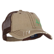 Three Trees Embroidered Cotton Mesh Cap