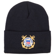 US Coast Guard Retired Anchors Embroidered Long Beanie