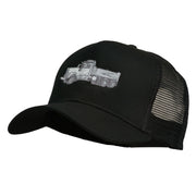 Truck Embroidered Mesh Back Twill Snapback Cap