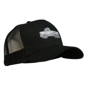 Truck Embroidered Mesh Back Twill Snapback Cap